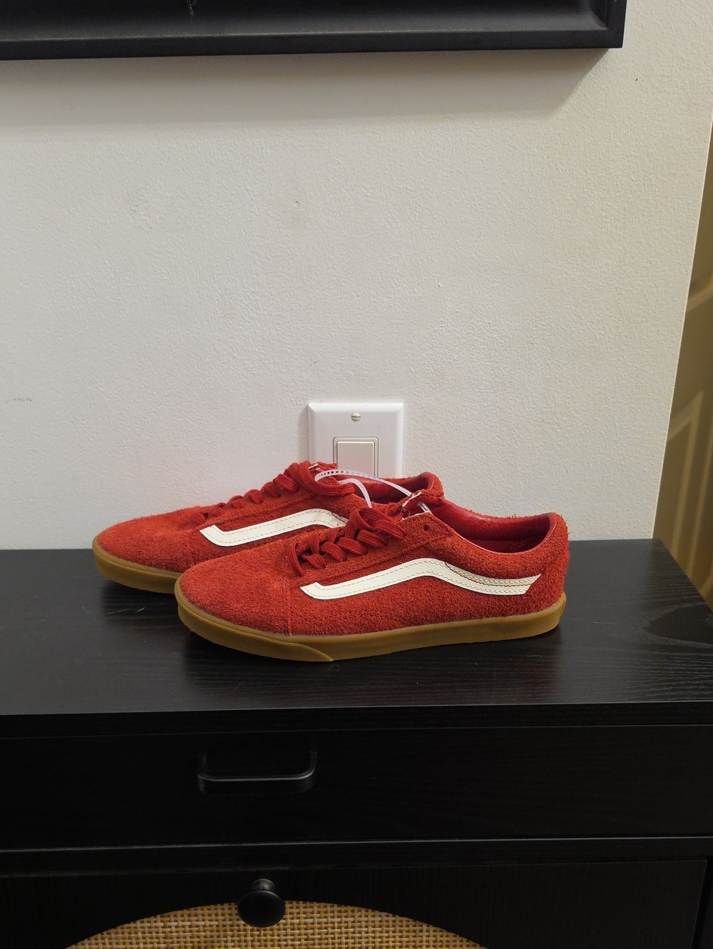 Vans Old Skool Lowpro Suede Sneakers Red Gum - Women's 6.5